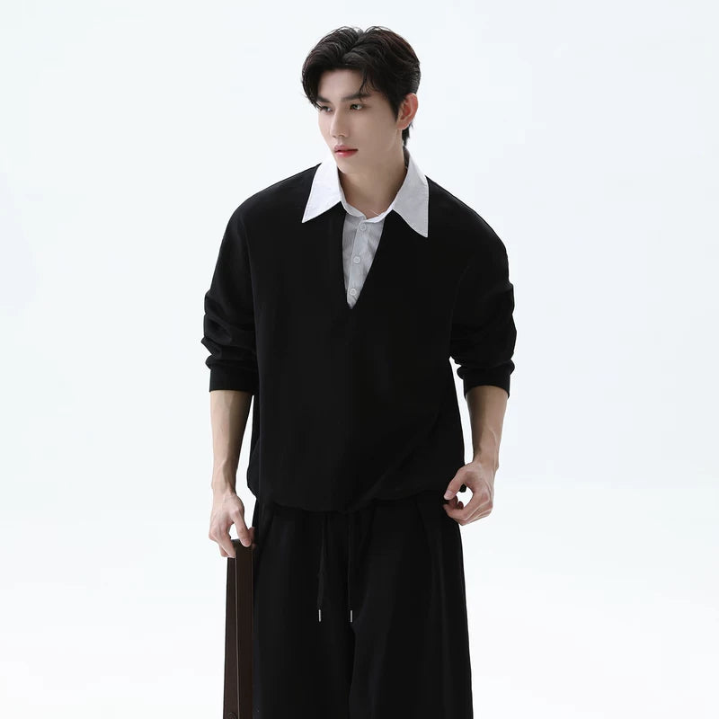 Two-Piece Collared Sweatshirt and Pants (sold separately)