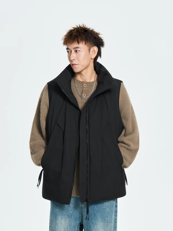 Padded Stand Collar Zip Vest