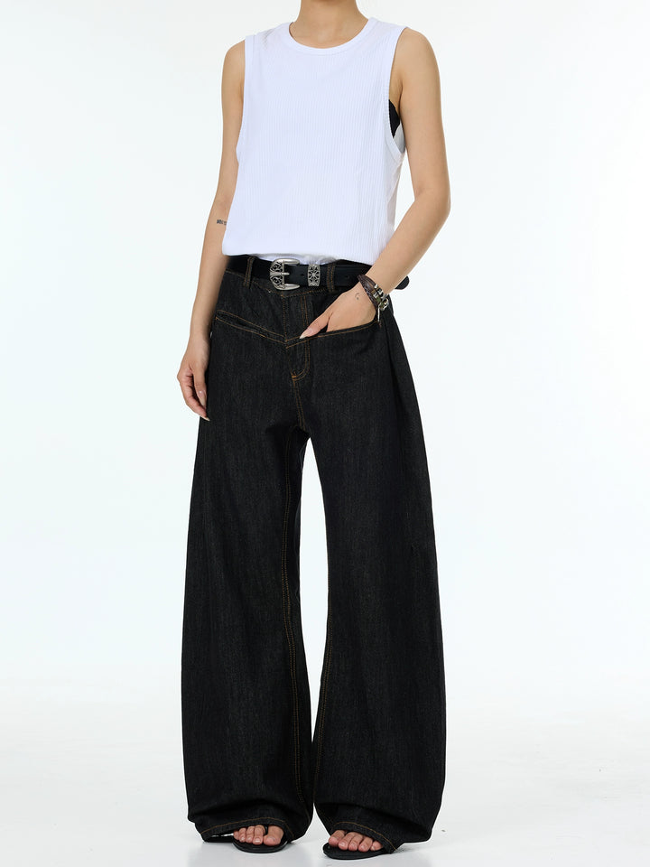 Black Straight Leg Jeans