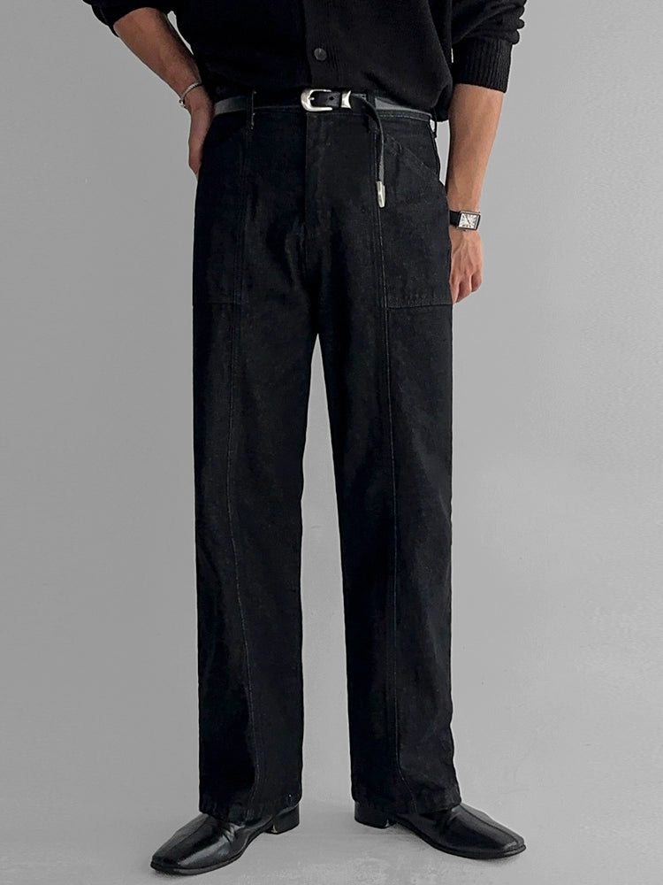 Düz Bacak Bol Kesim Jean Pantolon 