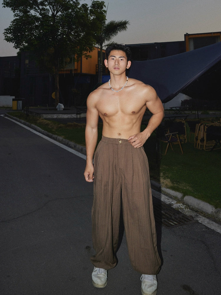 Minimalistische lockere Drapierung Freizeit-Hosen 