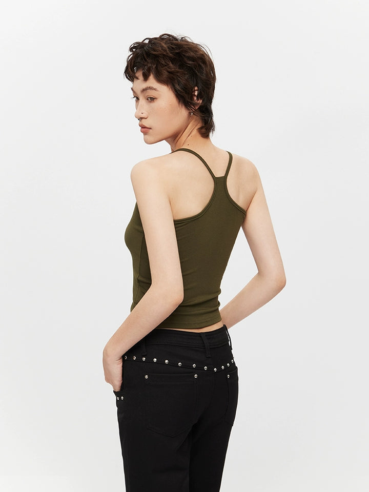 U-Neck Slim Fit Ribbed Tank Top