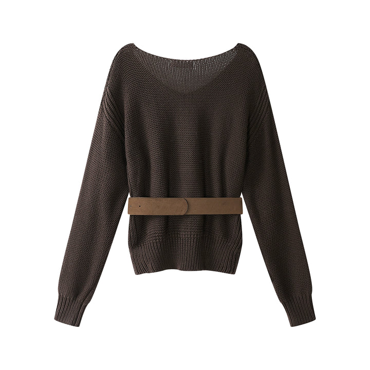 V-Neck Knit Sweater