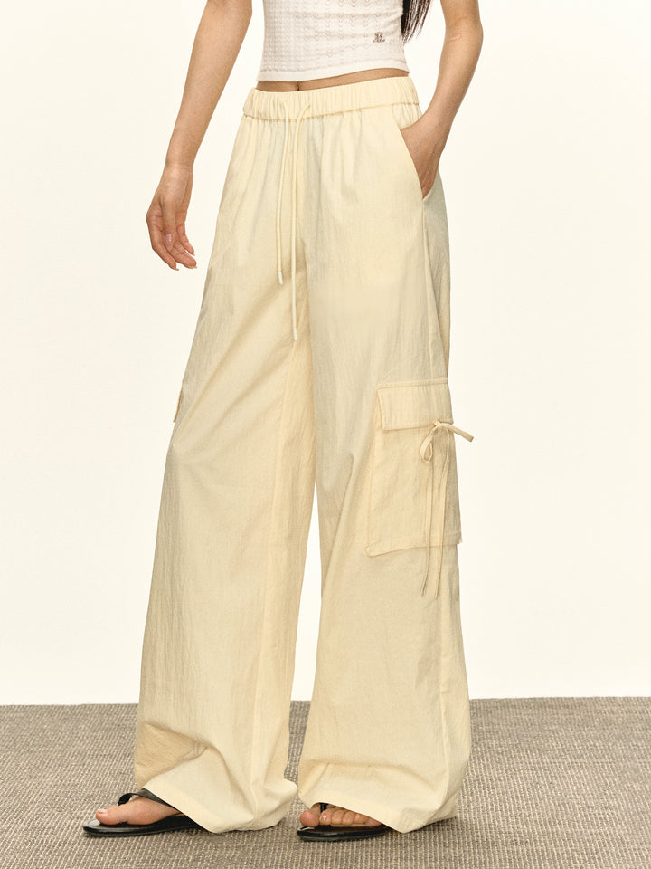 Retro Wide-Leg Cargo Workwear Pants