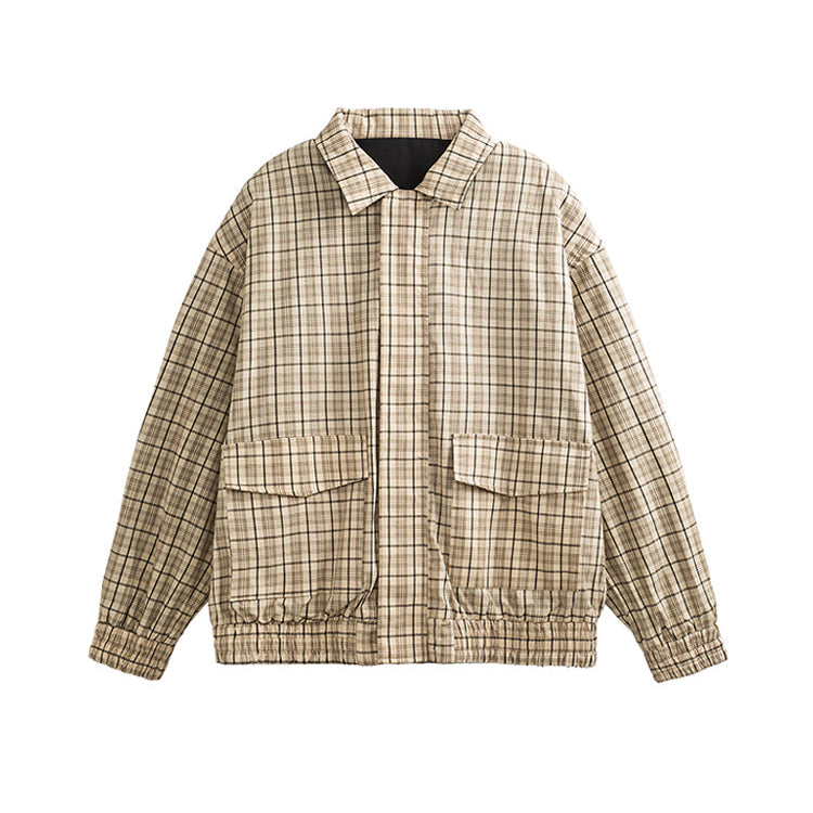 Veste à carreaux Harrington réversible 