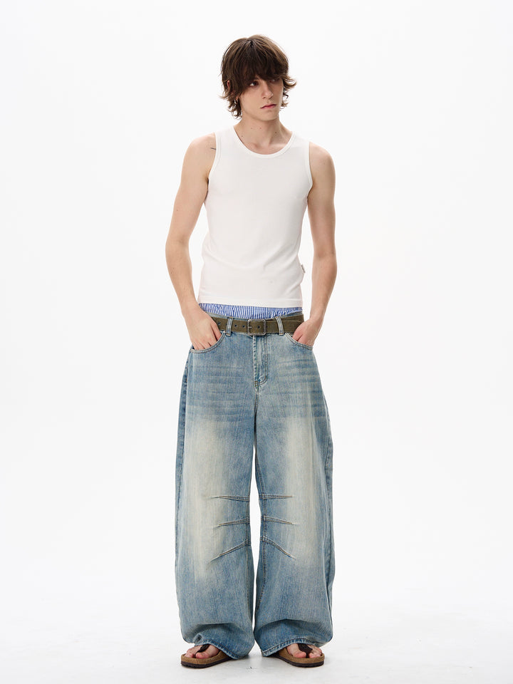 Slim Fit Geribbelde Mouwloze Sporttop 