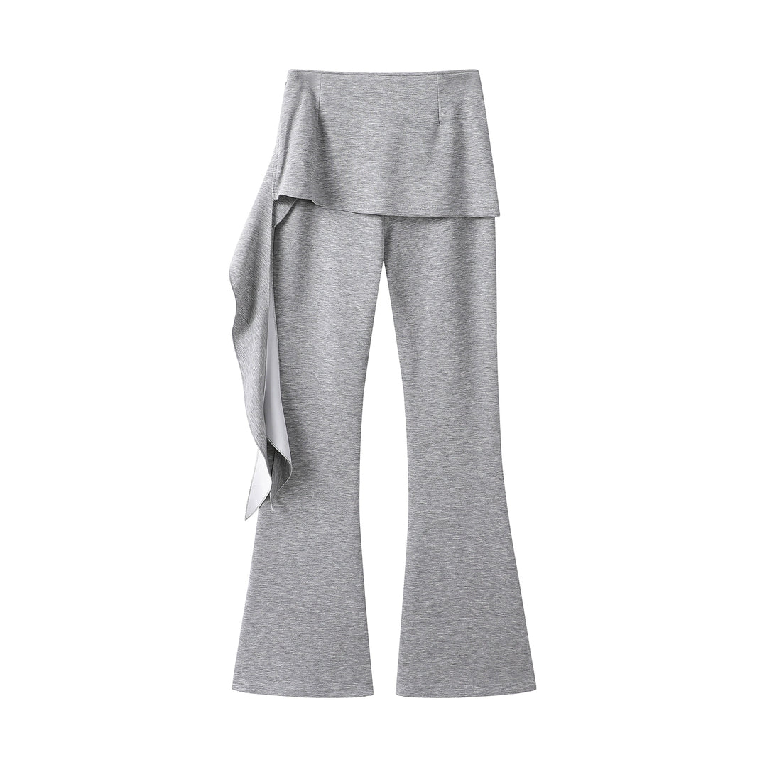 Flared High Waist Ribbon Pants