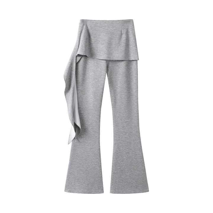 Flared High Waist Ribbon Pants