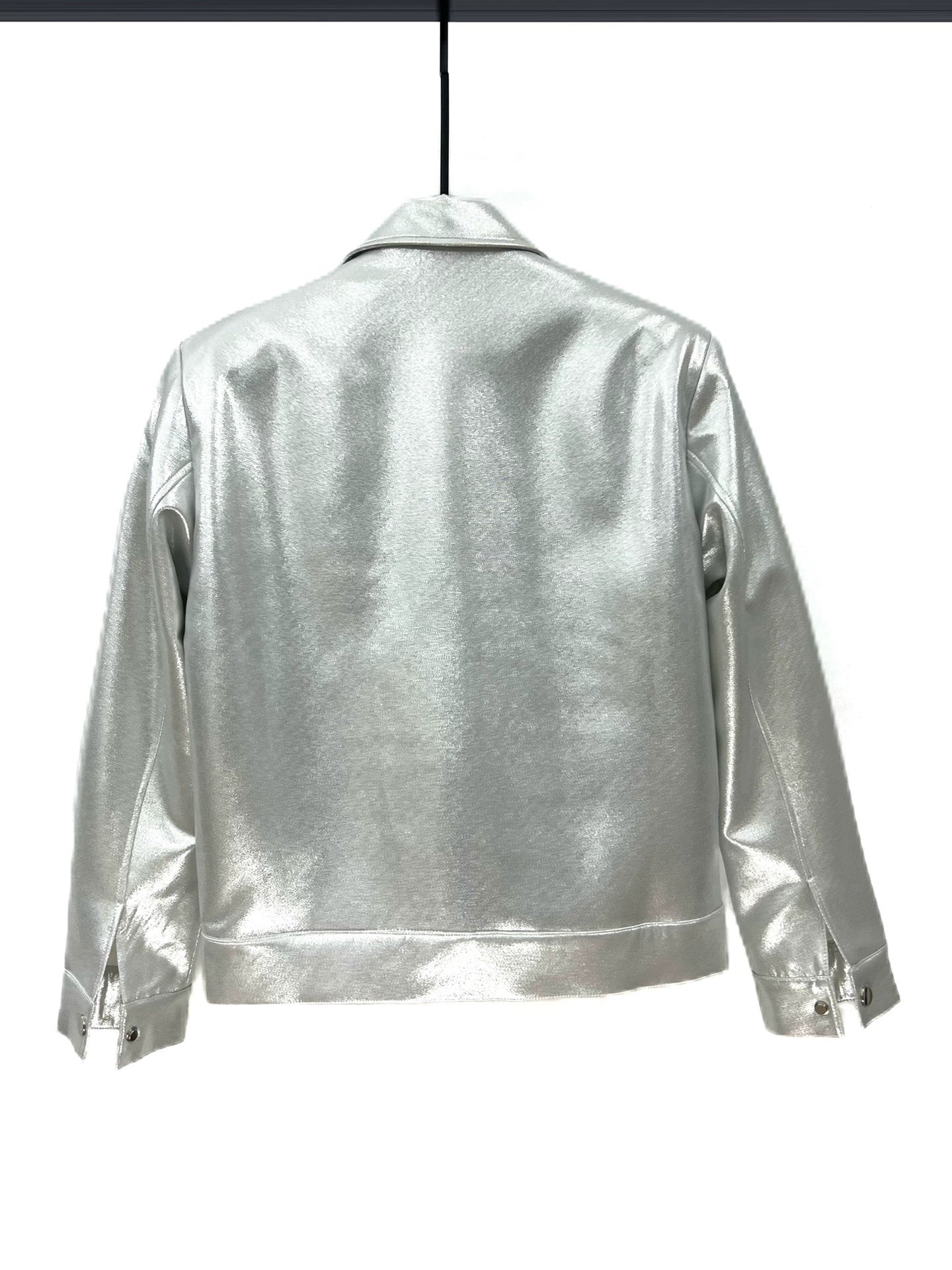 Silver Metallic Bomber Jacket
