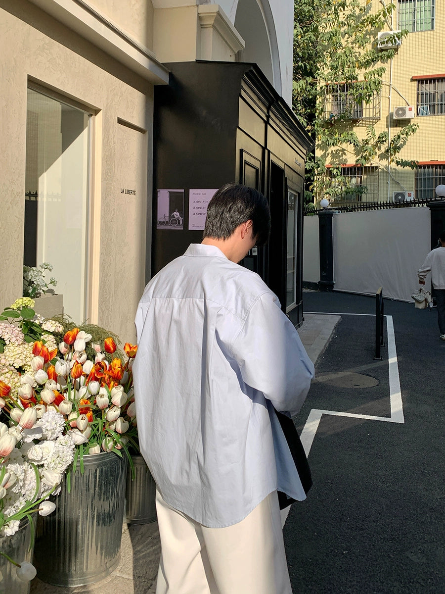 Giacca in cotone casual con vestibilità ampia 