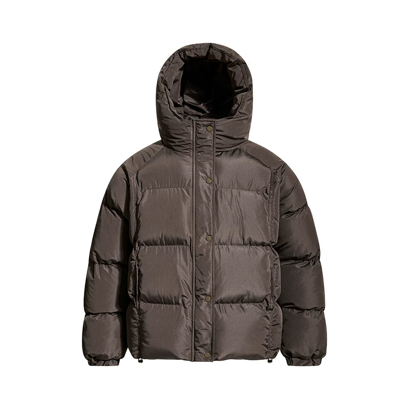 Veste en duvet épaisse à capuche en coton 