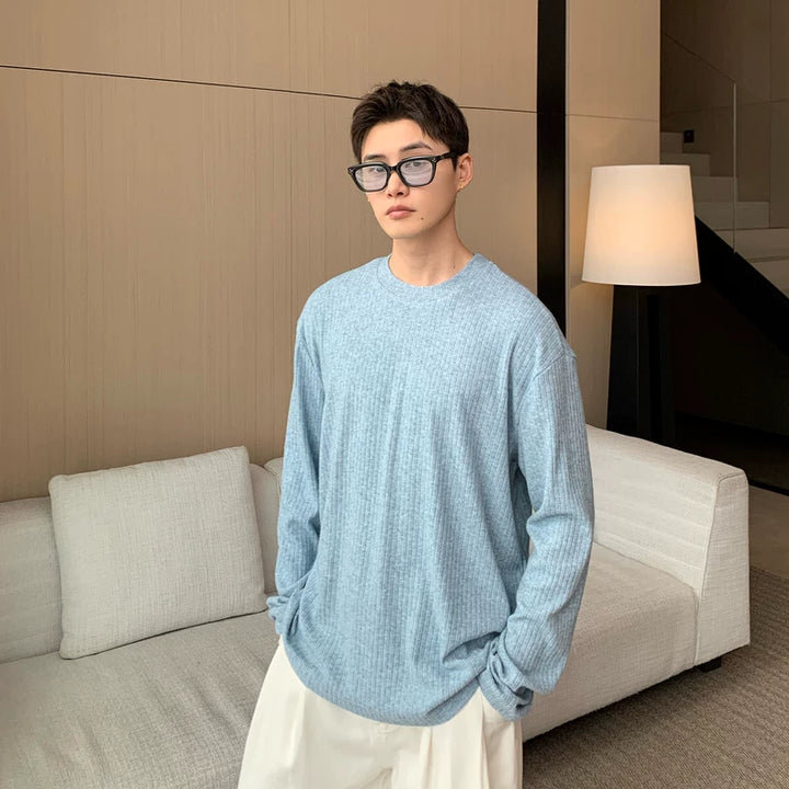 Pull à manches longues en polaire côtelée 