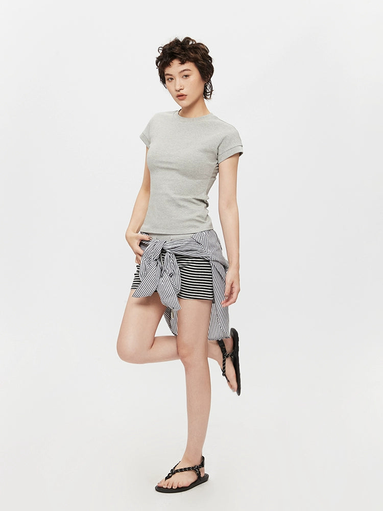 Slim Fit Short Sleeve Crewneck T-Shirt