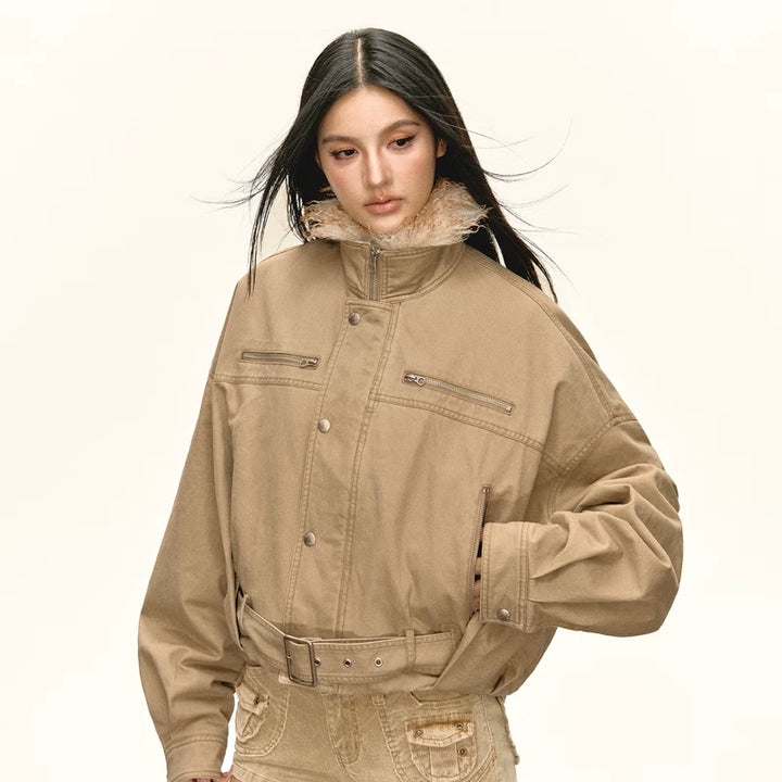 Faux Fur Collar Down Coat