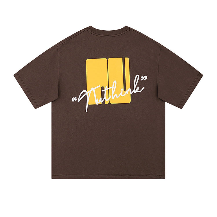 Letter Print Short-Sleeve Tee