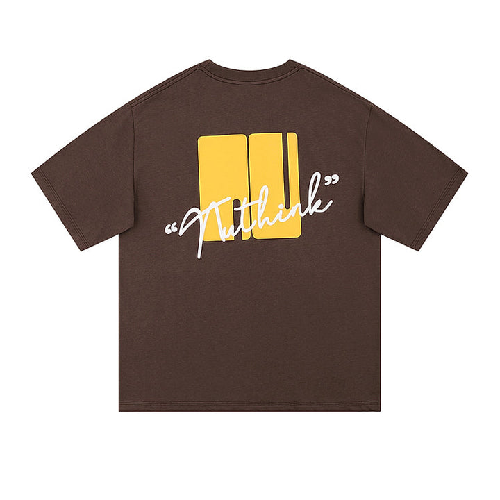 Letter Print Short-Sleeve Tee