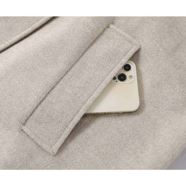 Stand Collar Double-Sided Wool Coat