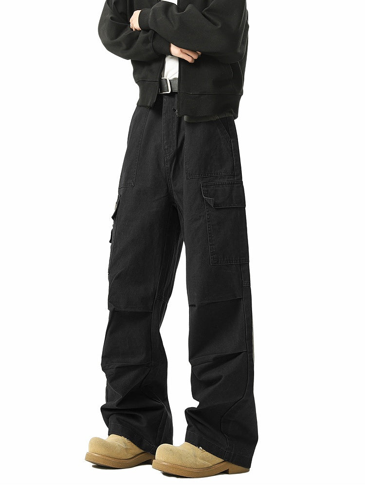 Loose Wide-Leg Cargo Pants