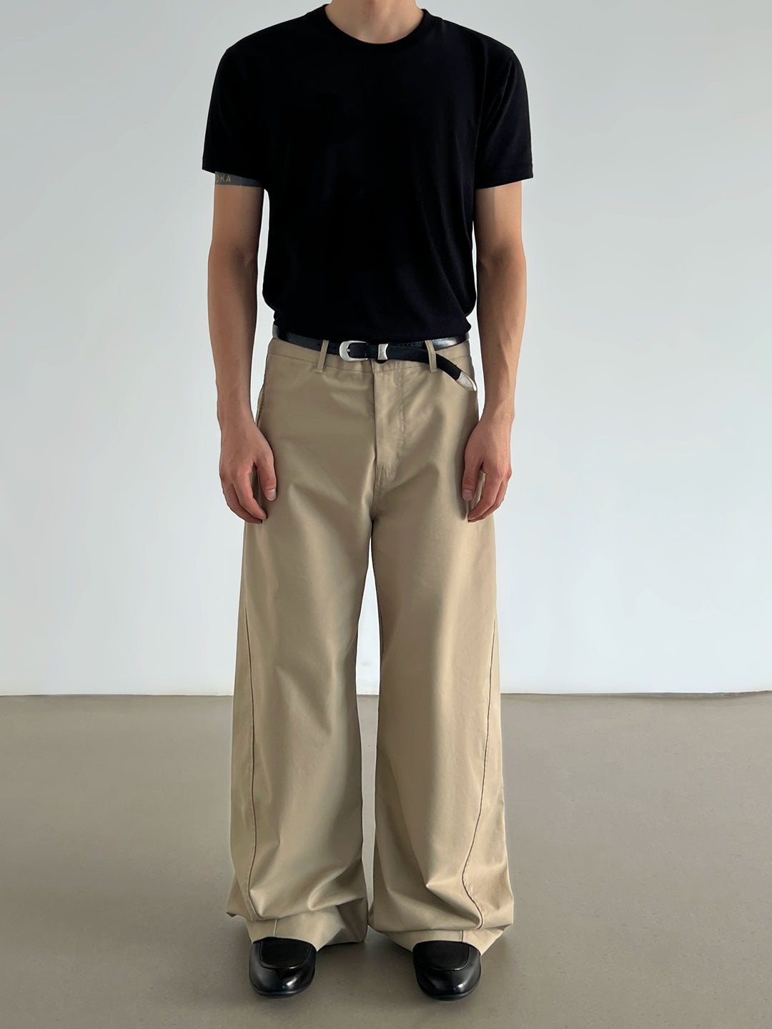 Pantaloni casual dritti larghi retro 