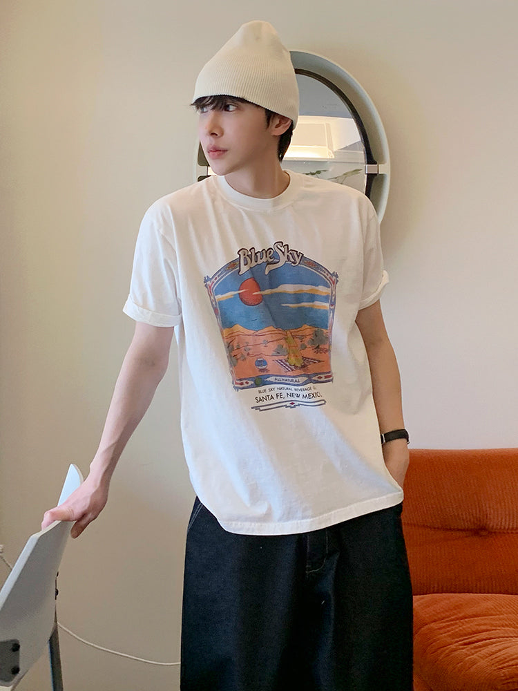 Loose Fit Printed Short-Sleeve T-Shirt