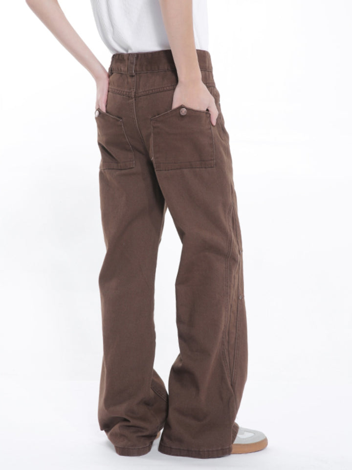 Patchwork Flared Slim Fit Jeans 