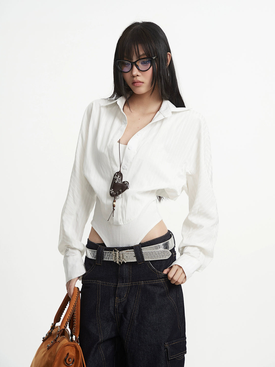 Langermet jumpsuit slim skjorte 