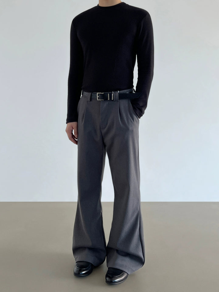 Flared Straight Leg Casual Pants