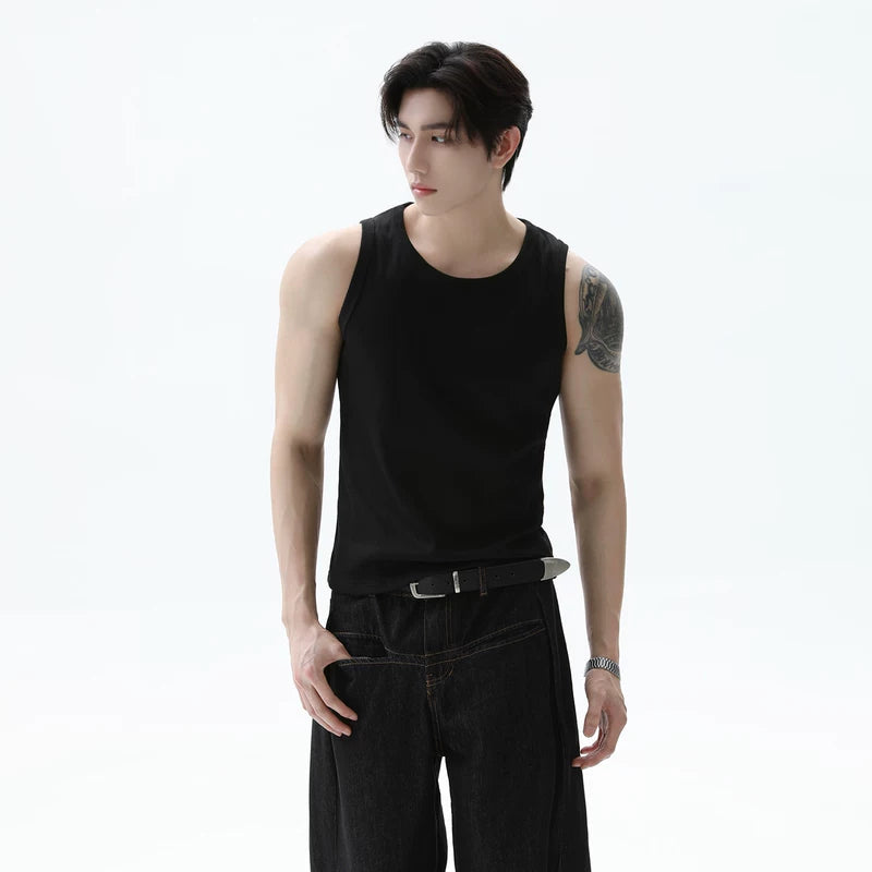 Ribbed Sports Sleeveless Vest