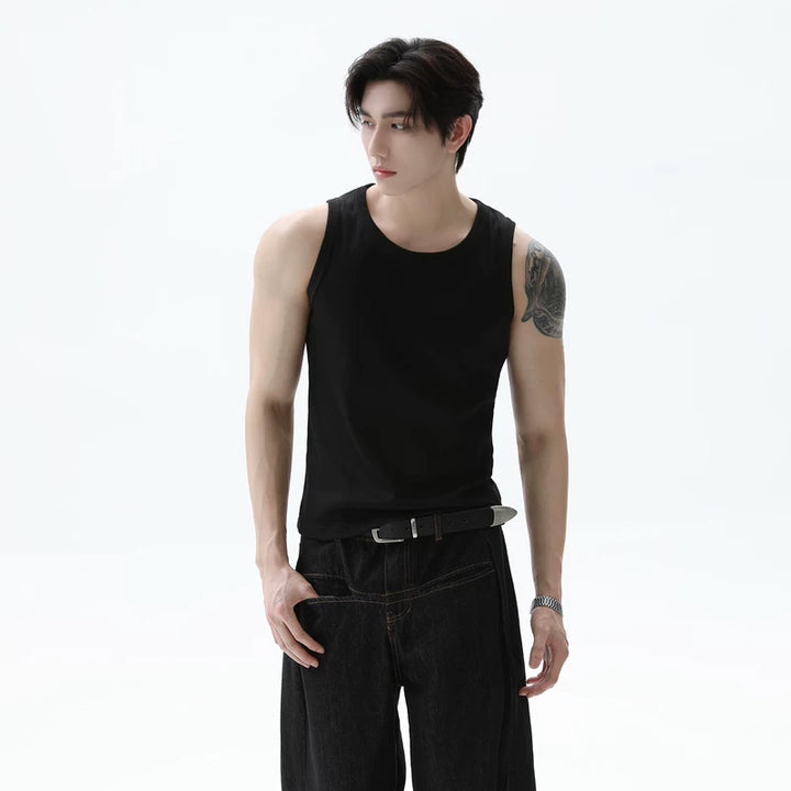 Ribbed Sports Sleeveless Vest