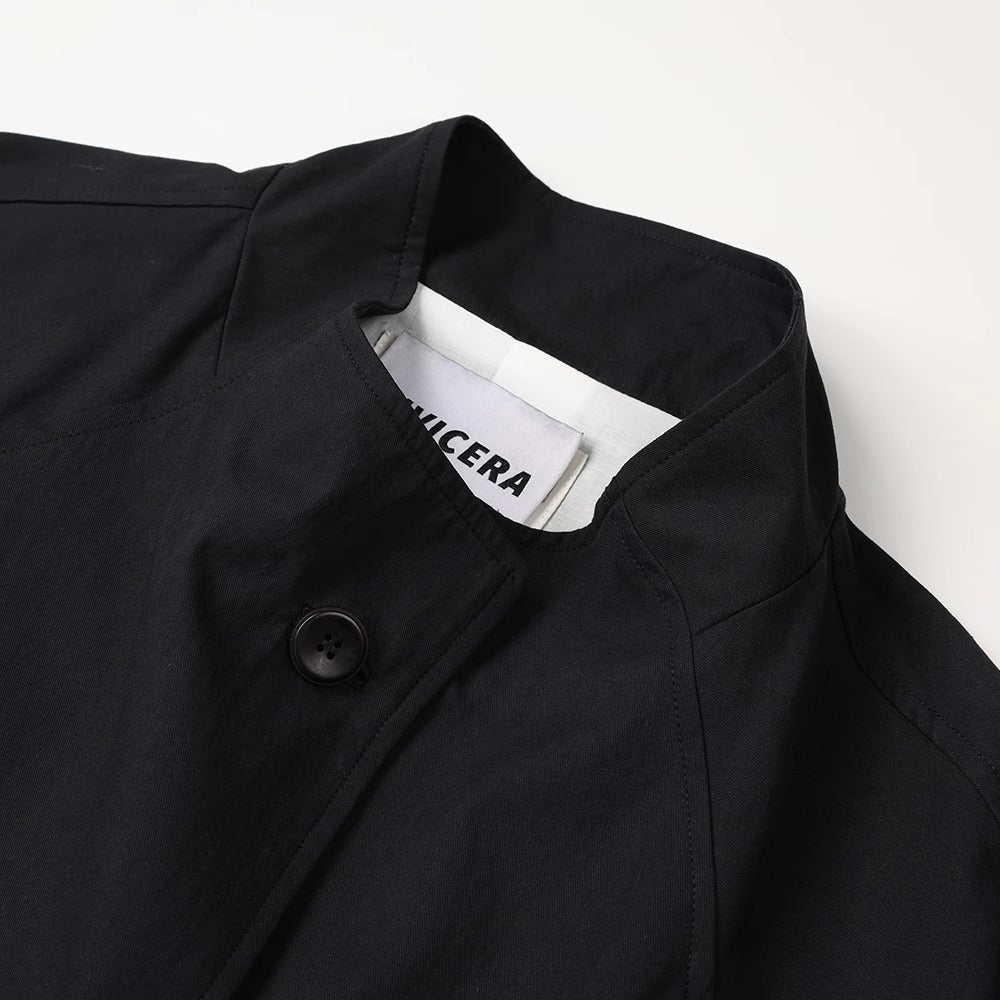 Retro Stand Collar Windbreaker Jacket