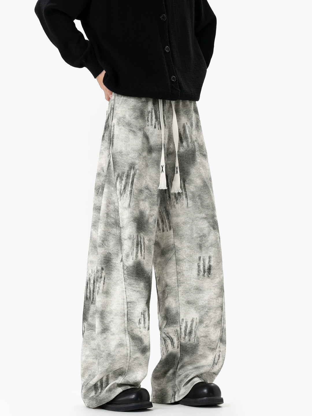 Pantaloni sportivi casual a gamba larga tie-dye 