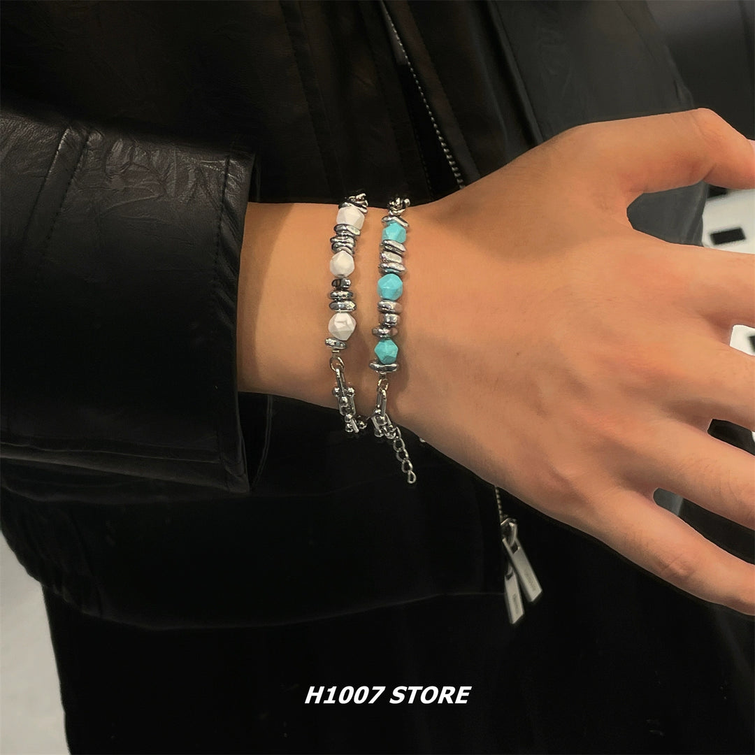 Titanium Steel Beaded Bracelet
