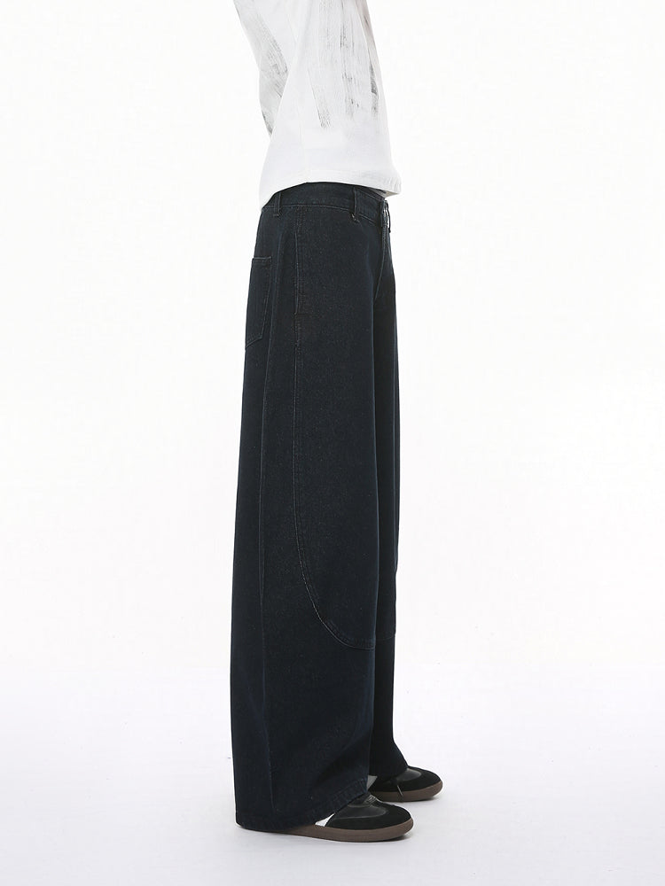 Wide-Leg Mid-Waist Casual Jeans