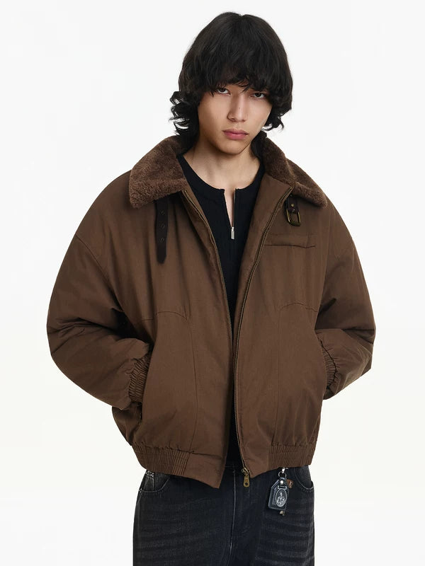 Sherpa Collar Workwear Cotton Jacket
