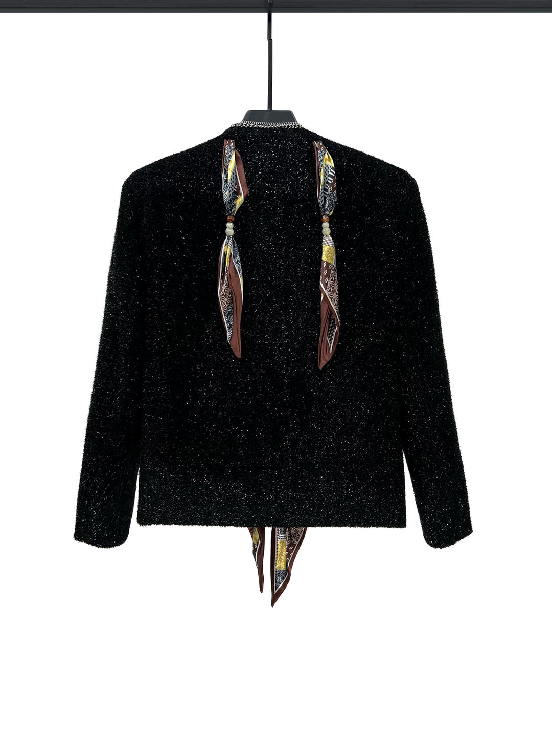 Scarf Buckle Shoulder Pad Short Jacket