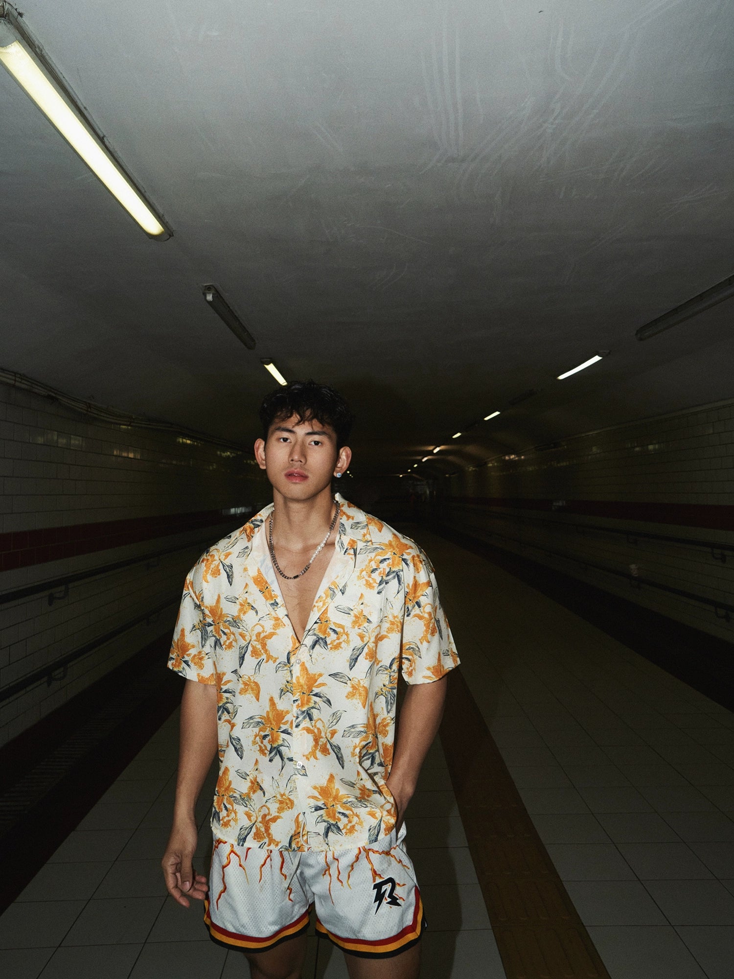 Floral Print Loose Short Sleeve Shirt