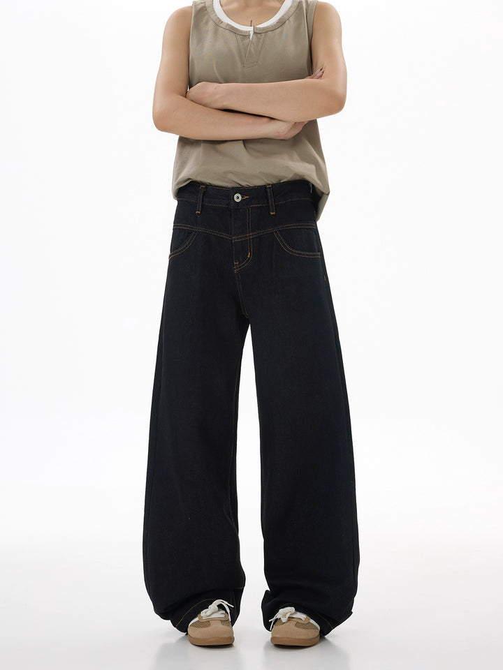 Black Straight Leg Jeans