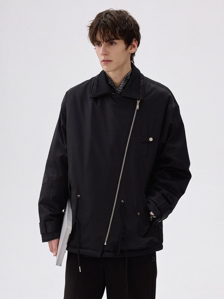 Suit Collar Drawstring Down Jacket