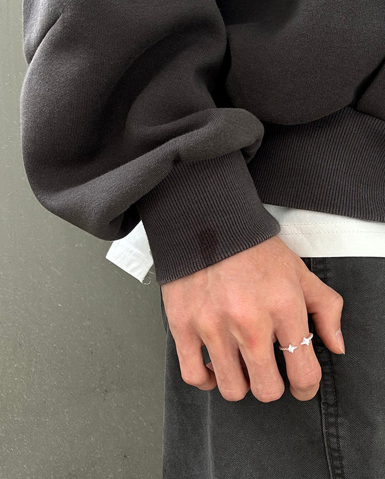 Sterling Silver Open-Ended Star Ring