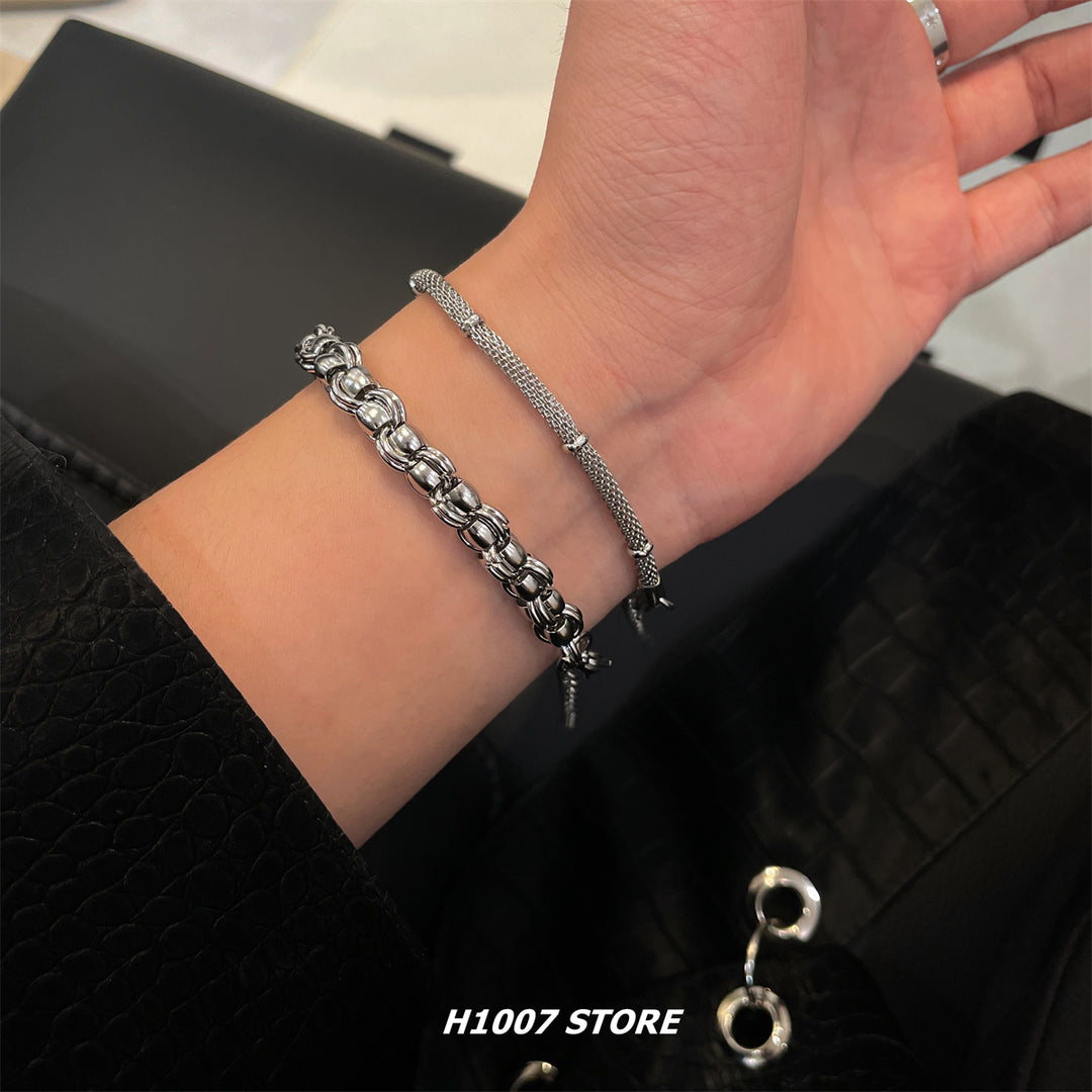 Titanium Steel Hip-Hop Wrist Chains