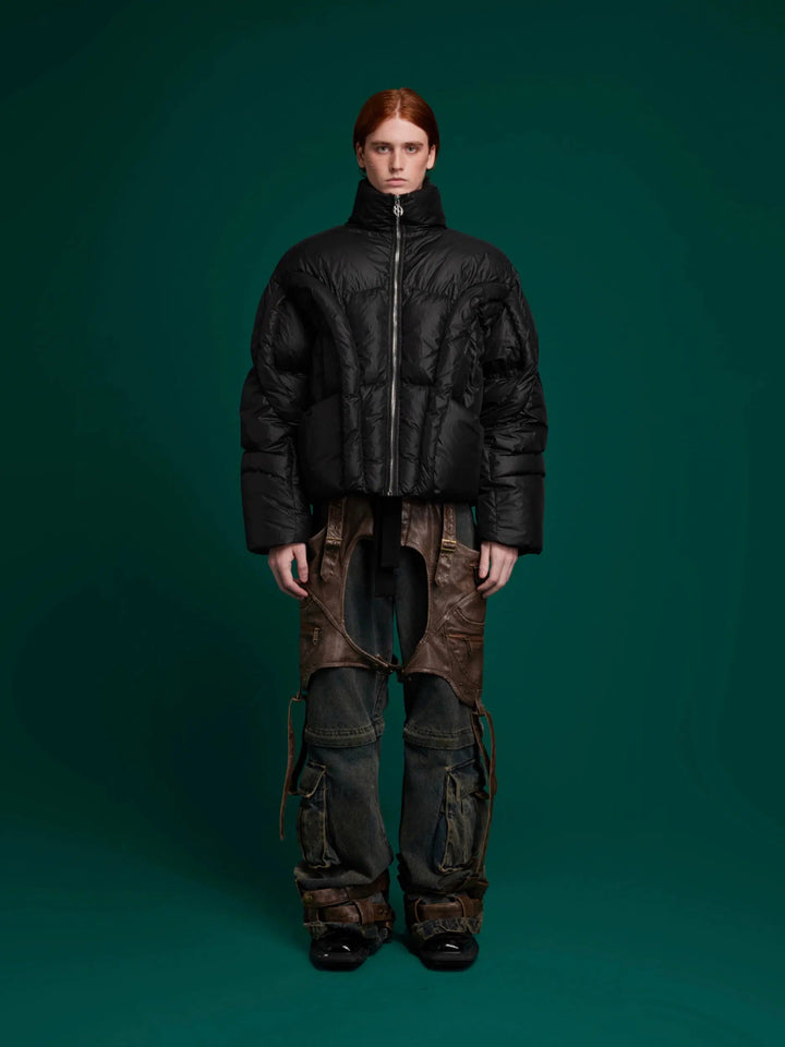 3D Stand Collar Cotton Padded Jacket