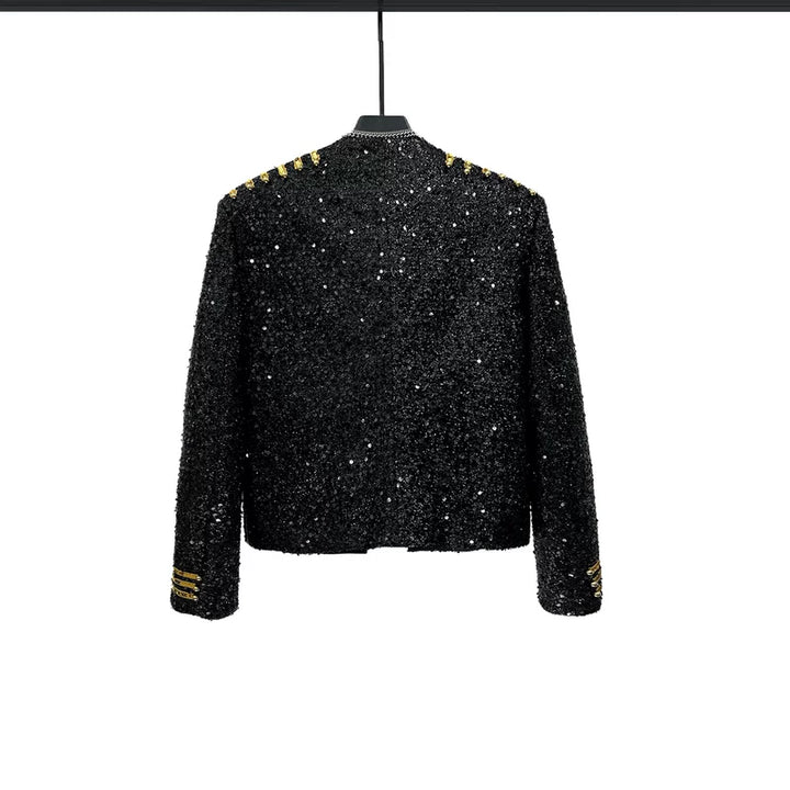 Sequin Embellished Court-Style Jacket