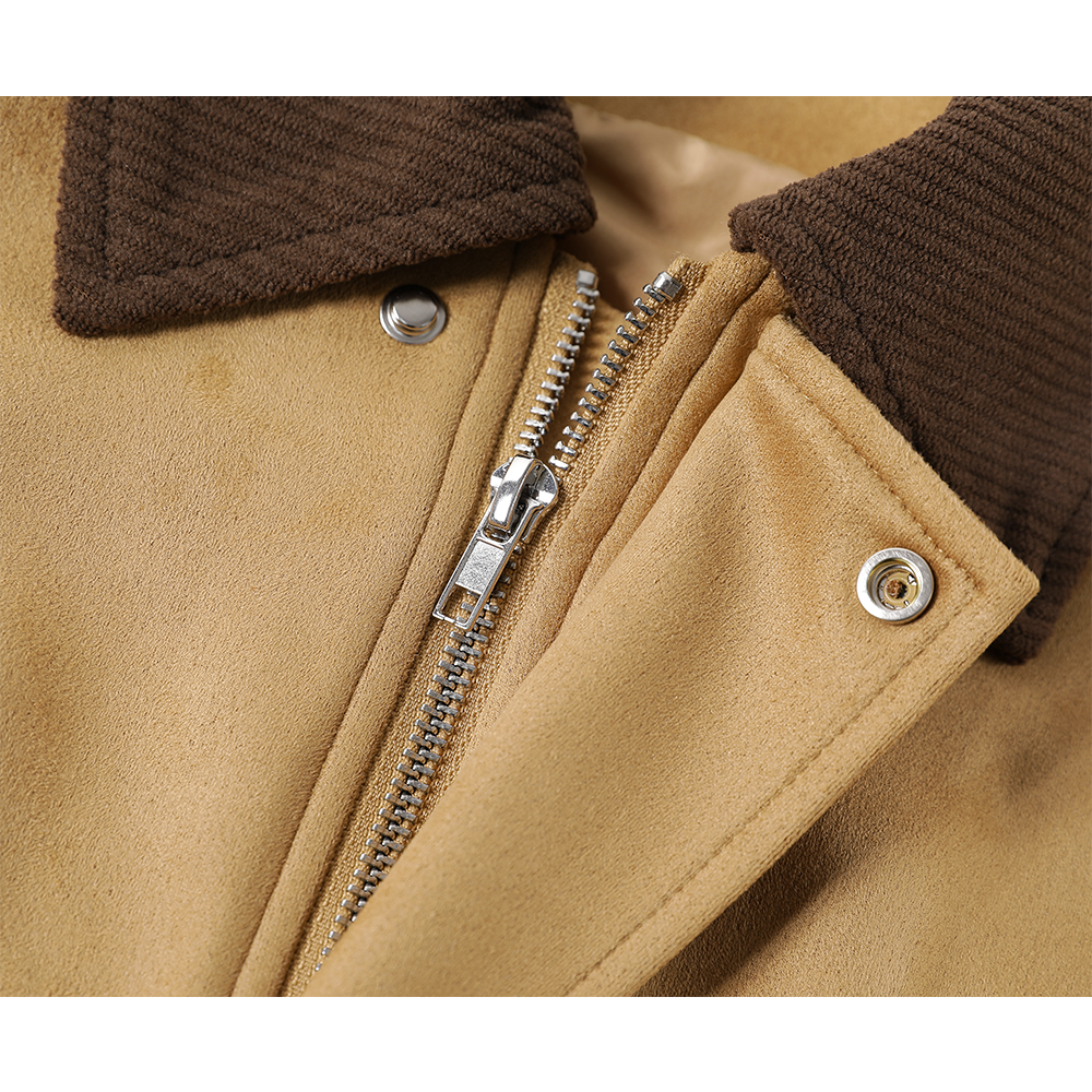 Retro Suede Lapel Short Jacket