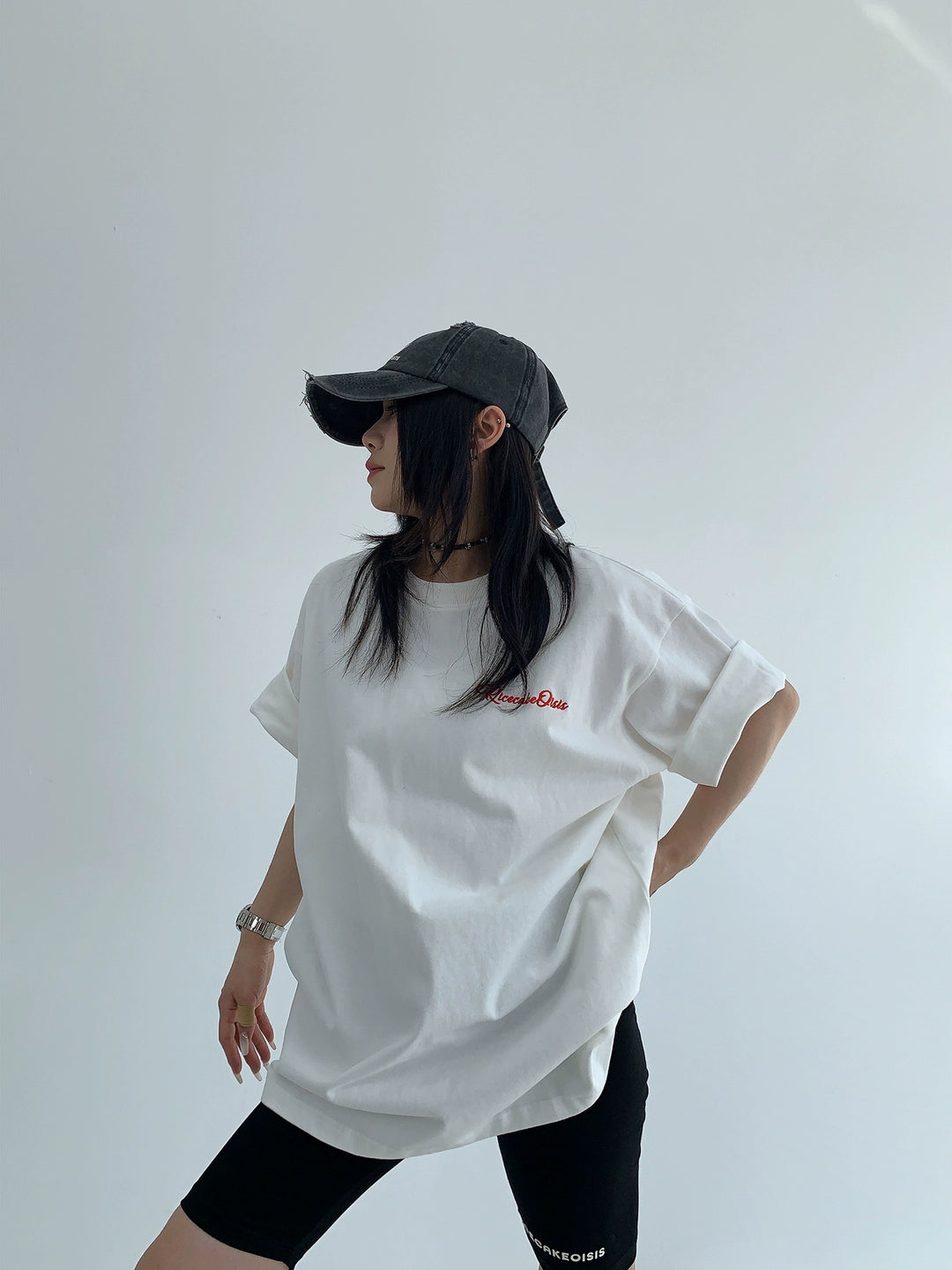 Cotton Dragon Embroidery Loose Fit T-shirt
