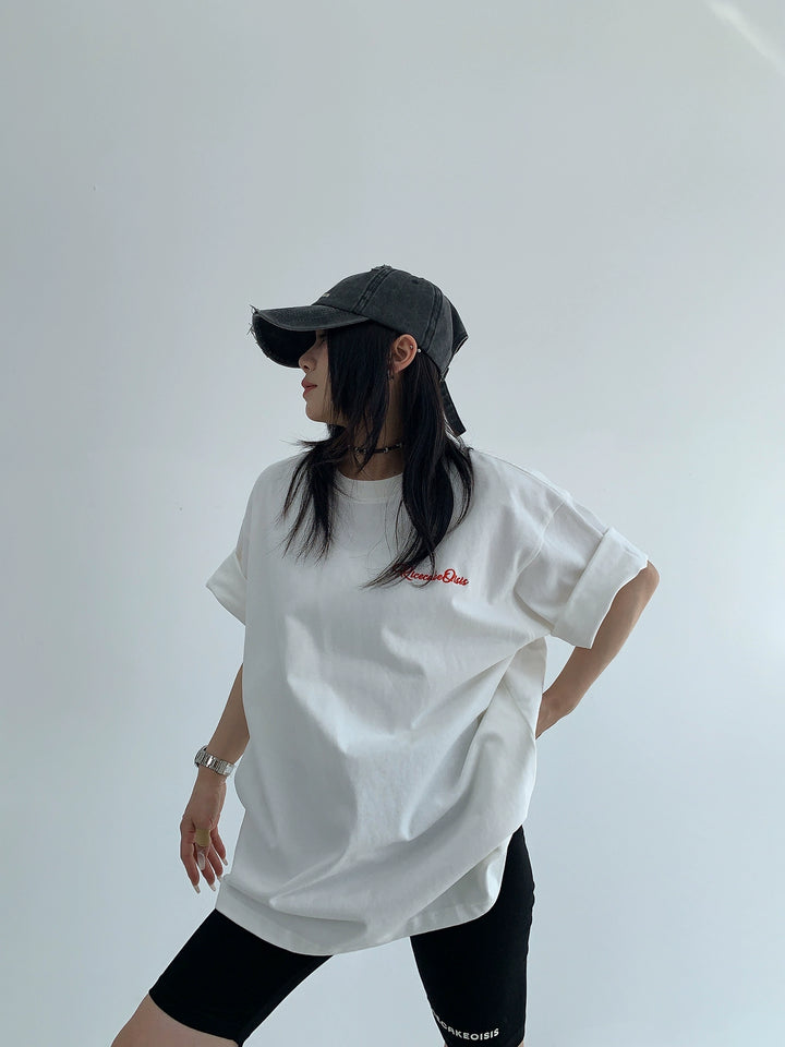 Cotton Dragon Embroidery Loose Fit T-shirt