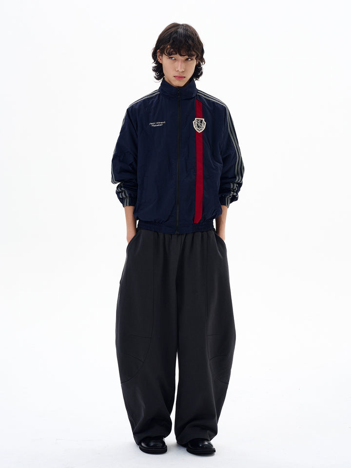 Pantaloni sportivi in terry a gamba larga e vestibilità ampia 