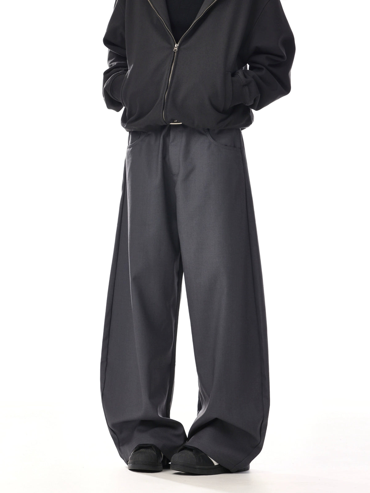 Wide-Leg Drape Pants