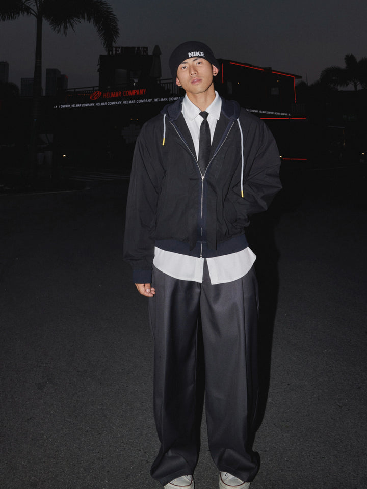 Pleated Double Waist Casual Pants