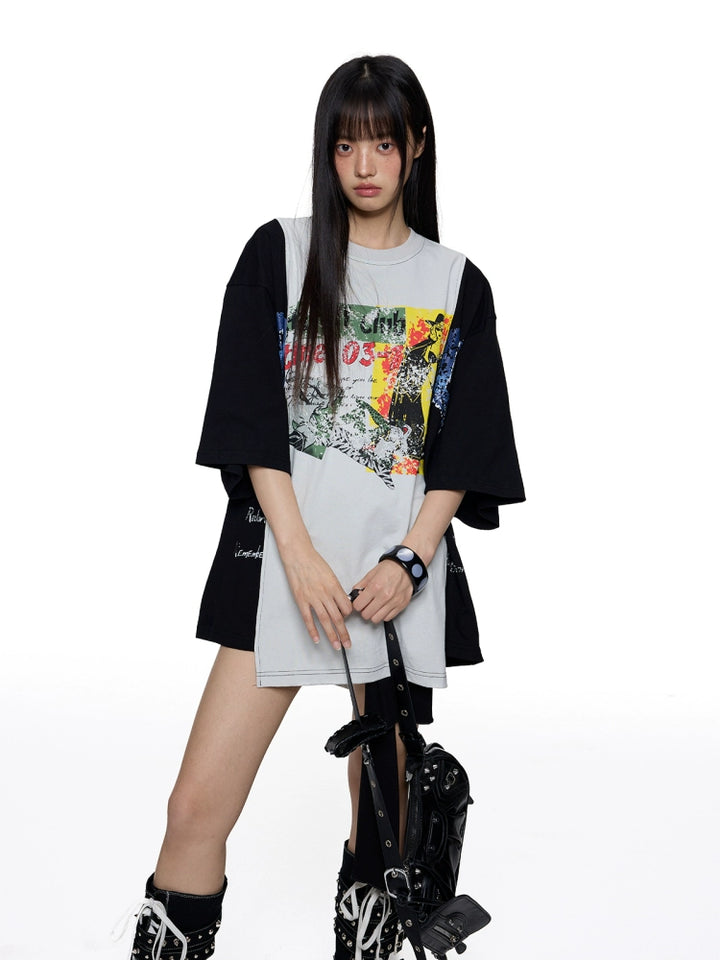Retro Graphic Oversized Short Sleeve T-Shirt