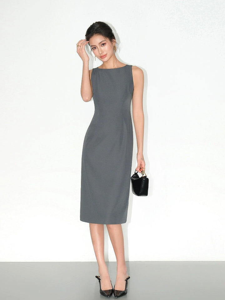 Sleeveless Midi Vest Sundress Dress
